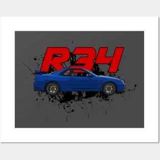 Nissan Skyline r34 Posters and Art